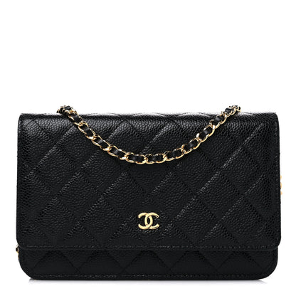 Chanel Caviar Quilted Wallet on Chain WOC Black 1 of 11