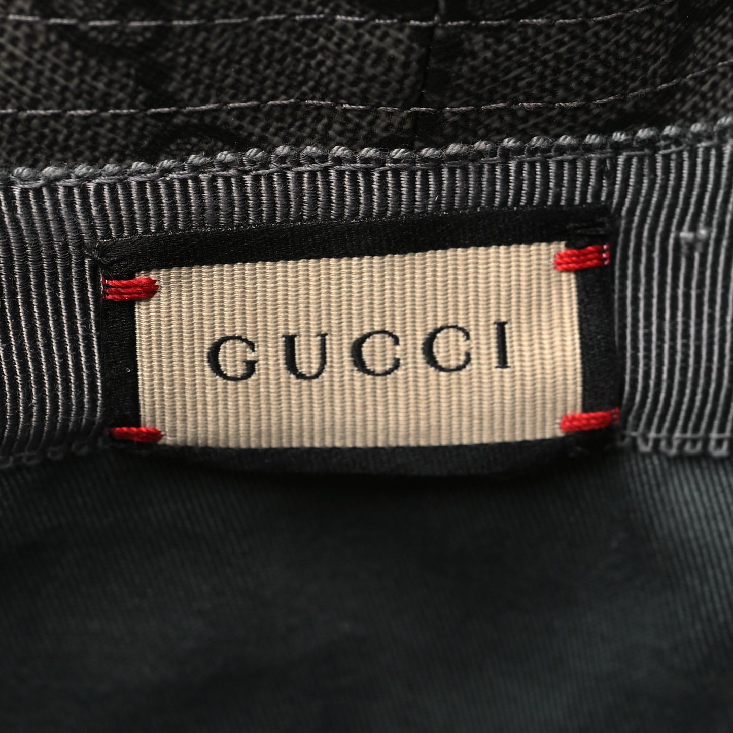 GG Supreme Monogram Textured Dollar Calfskin GG Blackie Fedora Hat M Grey Black Graphite