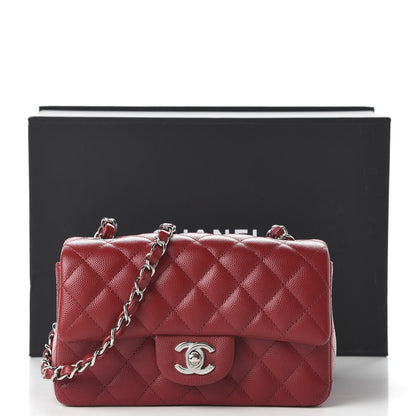 Chanel Caviar Quilted Mini Rectangular Flap Dark Red 11 of 11