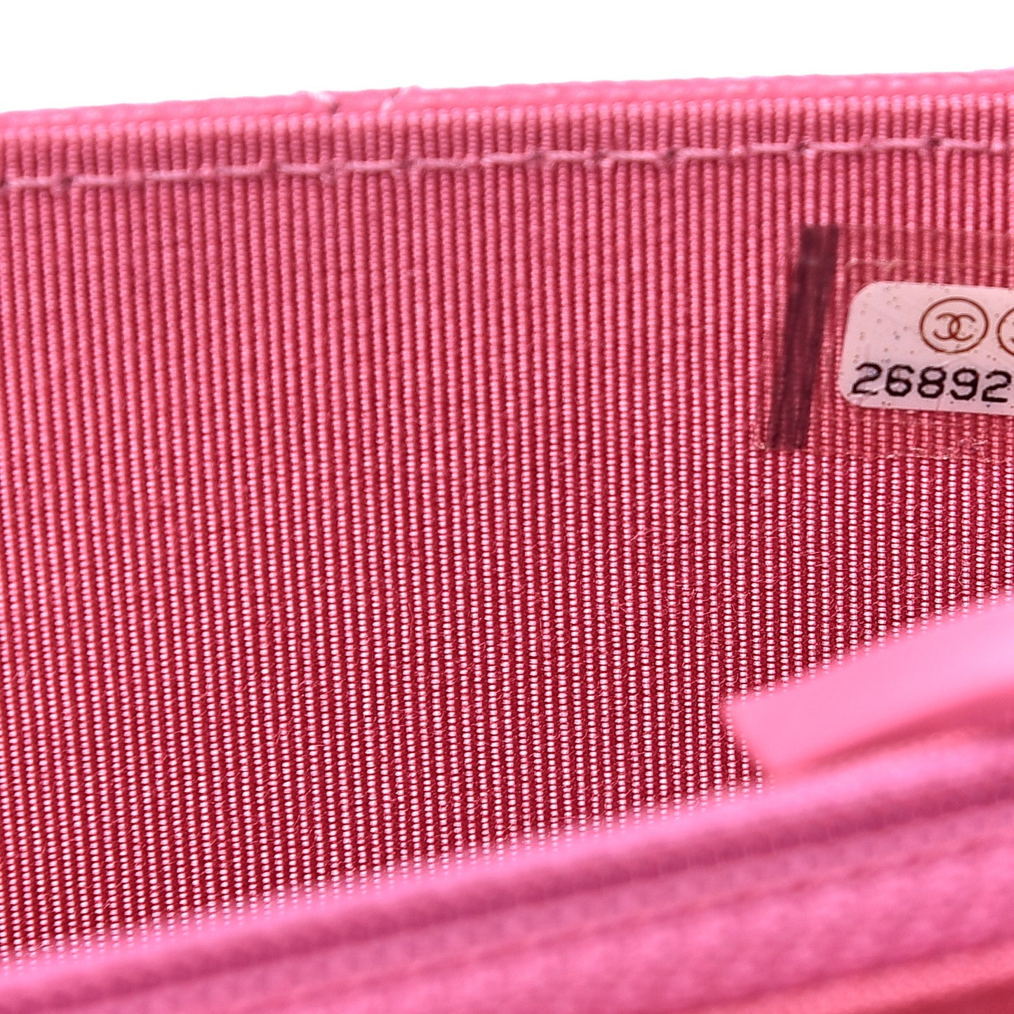 Caviar Quilted Square Wallet On Chain WOC Pink