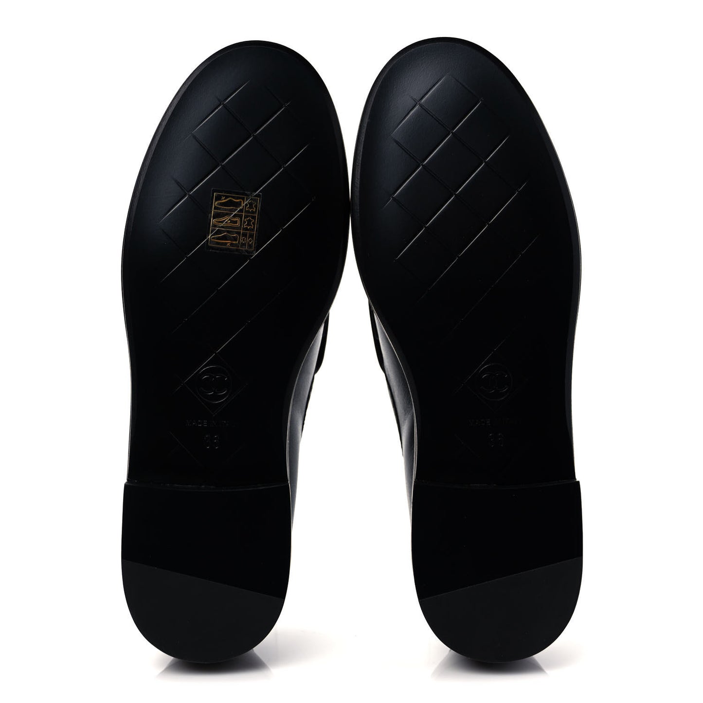 Lambskin Quilted CC Turnlock Loafers 36 Black