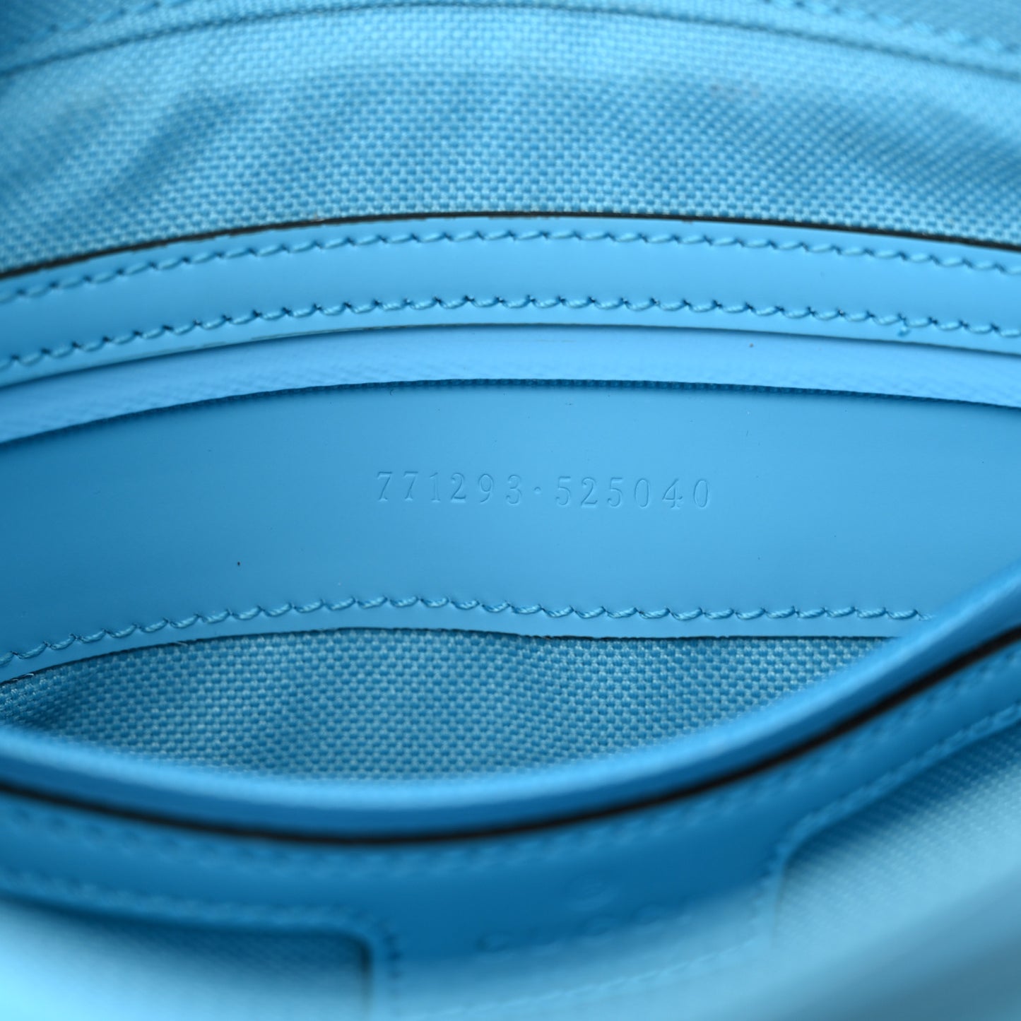 Rubber Effect Monogram GG Crossbody Bag Bright Blue
