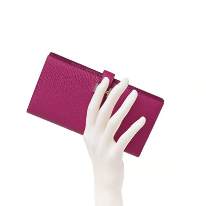 Hermes Epsom Bearn Gusset Wallet Rose Pourpre 2 of 9