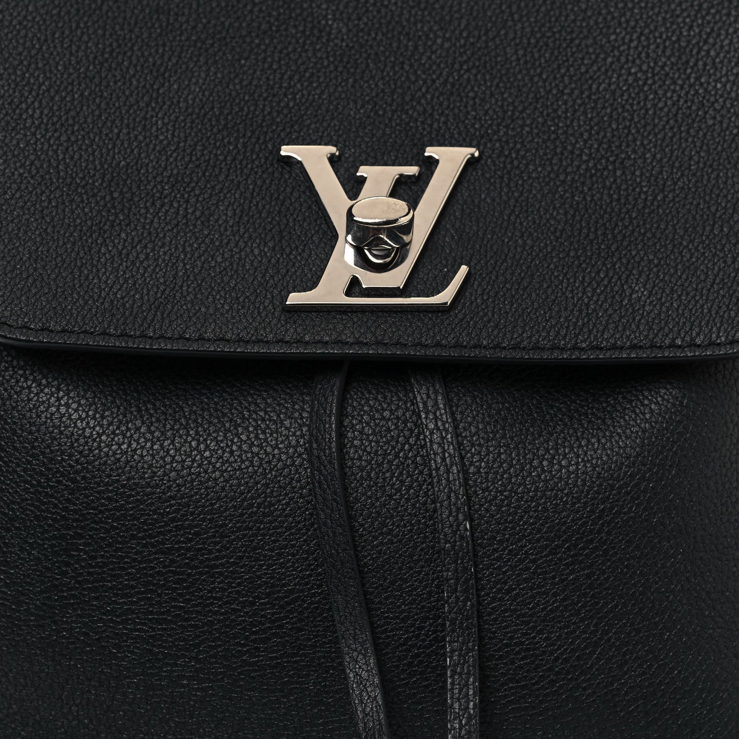 Calfskin Lockme Backpack Black