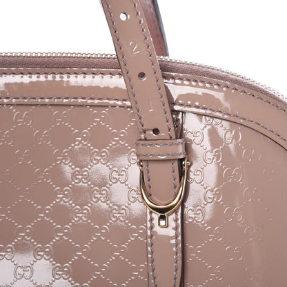 Gucci Patent Microguccissima Small Nice Top Handle Dome Bag Dark Cipria 17 of 20