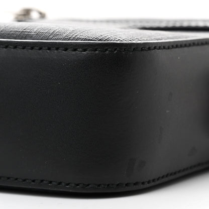 Gucci GG Supreme Monogram Appia Calfskin Web Small Camera Messenger Bag Black Grey Black Grey 10 of 13