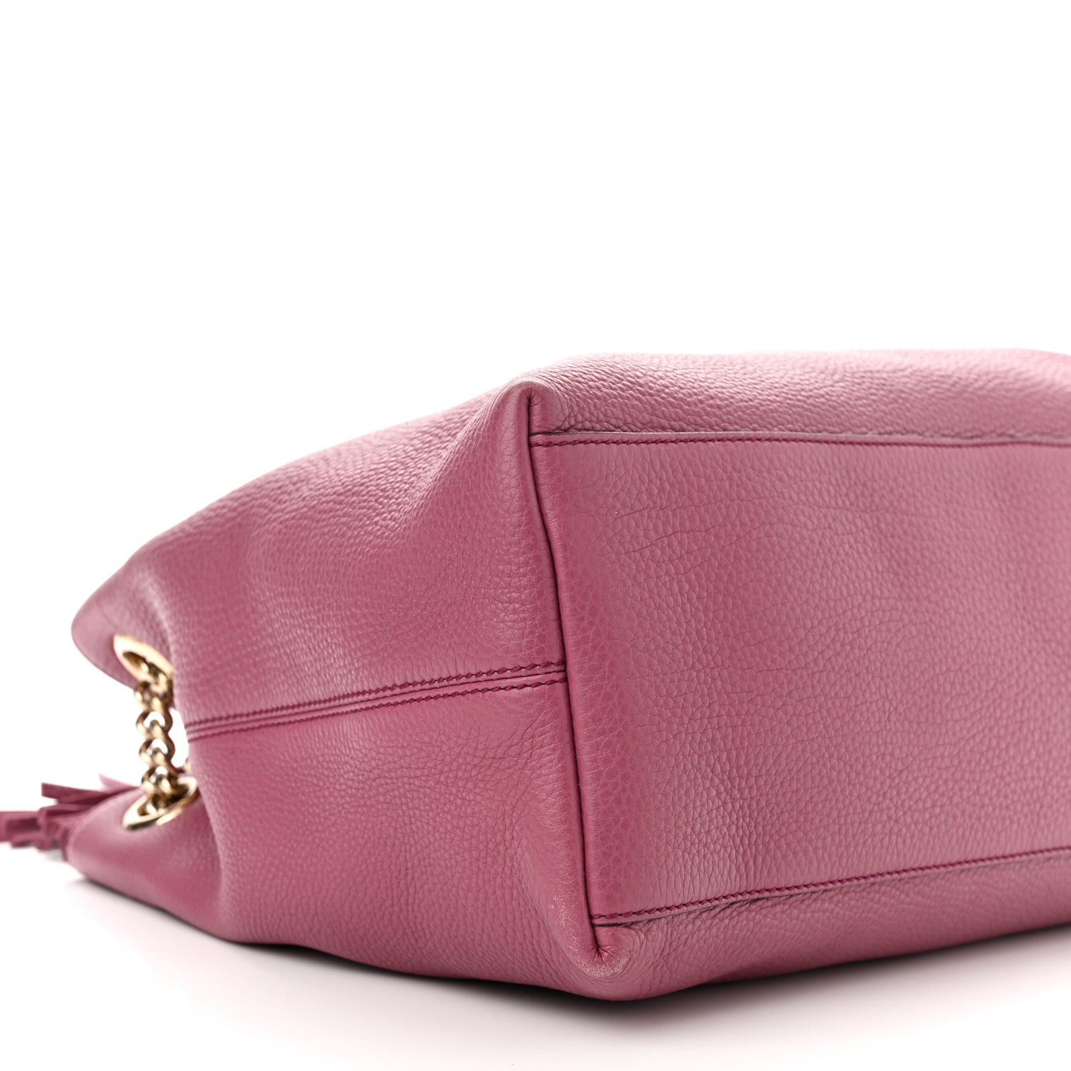 Gucci Pebbled Calfskin Medium Soho Chain Shoulder Bag Peonia Flower 9 of 10
