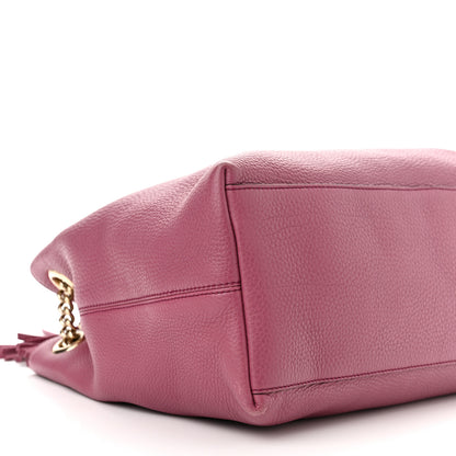 Gucci Pebbled Calfskin Medium Soho Chain Shoulder Bag Peonia Flower 9 of 10
