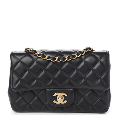 Chanel Lambskin Quilted Mini Rectangular Flap Black 1 of 11
