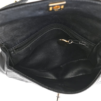 Chanel Lambskin Diamond Stitched Flap Waist Belt Bag 75 30 Black 5 of 15