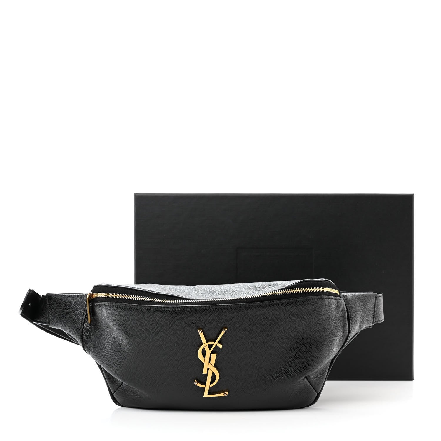 Saint Laurent Grain De Poudre Monogram Belt Bag Black 12 of 12