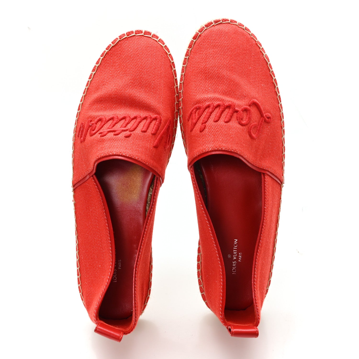Louis Vuitton Canvas Waterfall Espadrille 38 Rouge 2 of 9