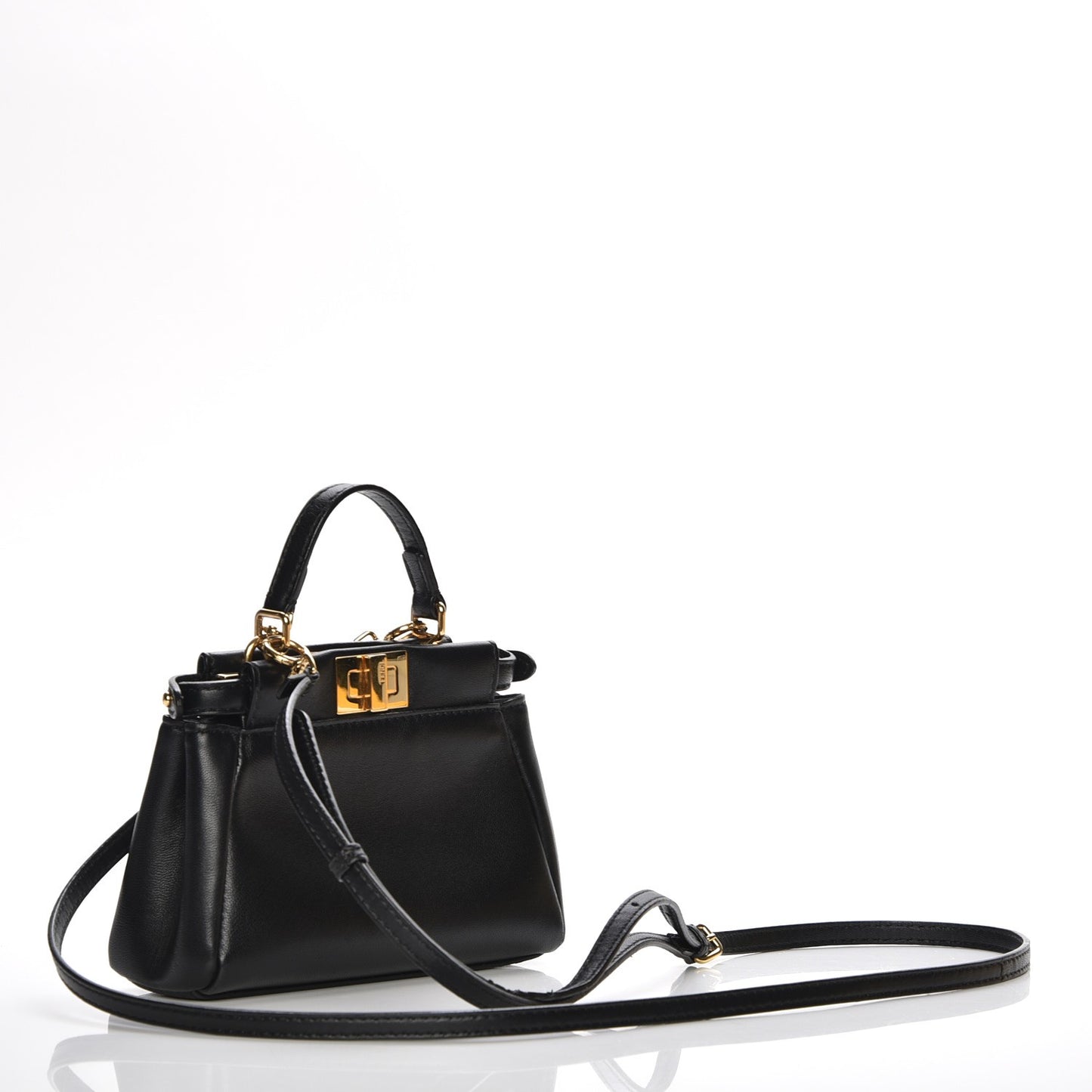 Nappa Micro Peekaboo Iconic Satchel Black
