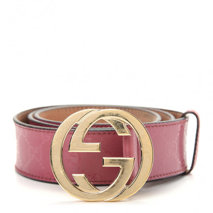 Gucci Imprime Monogram Interlocking G Belt 90 36 Pink 1 of 5