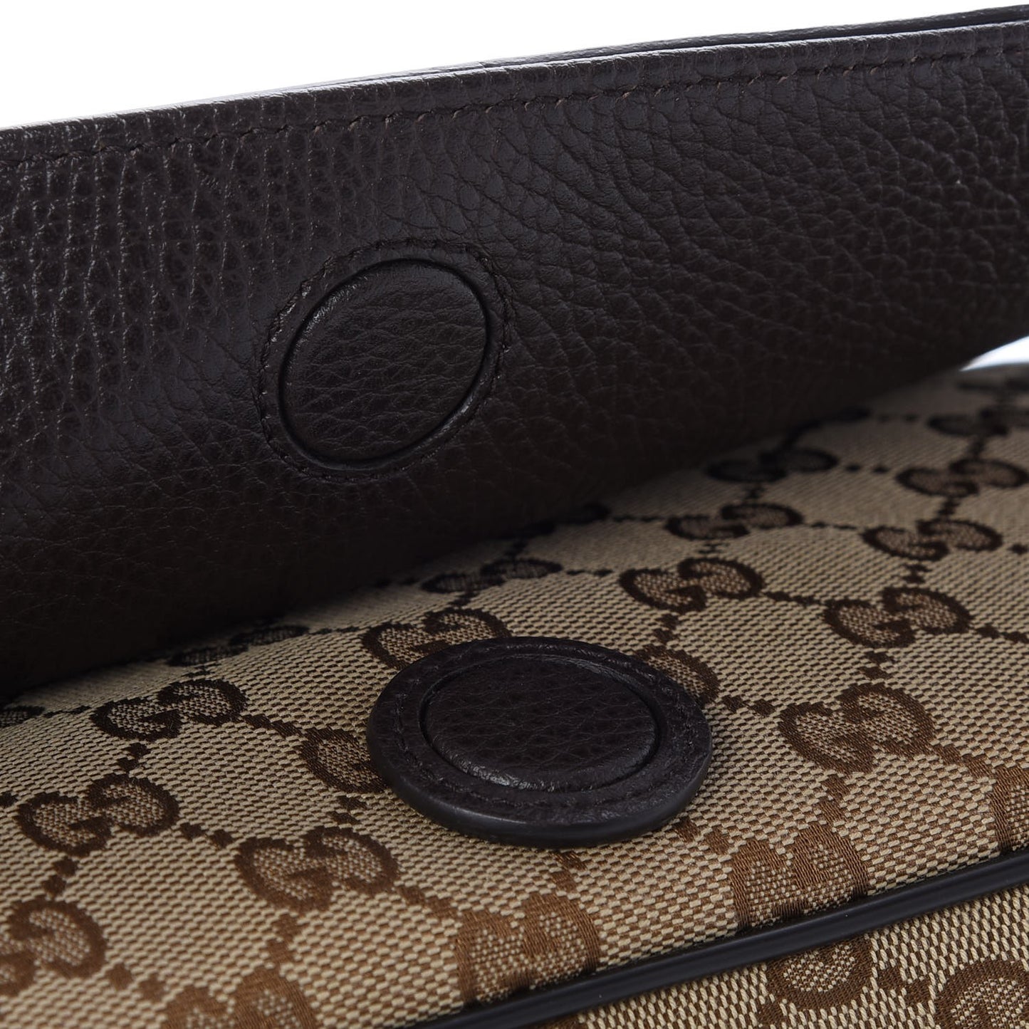 Monogram Large Flap Messenger Bag Beige Dark Brown