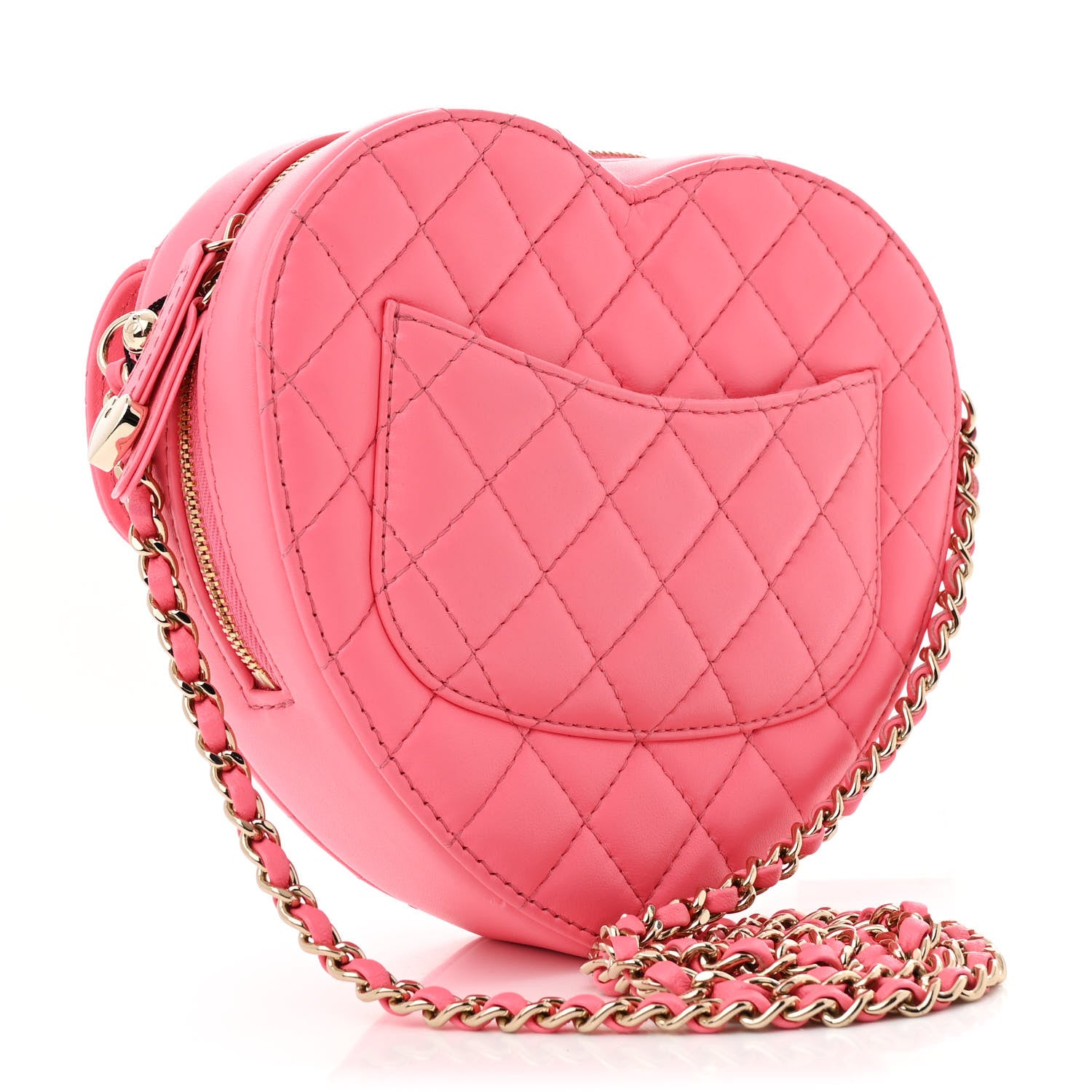 Chanel Lambskin Quilted CC In Love Heart Bag Pink 3 of 11