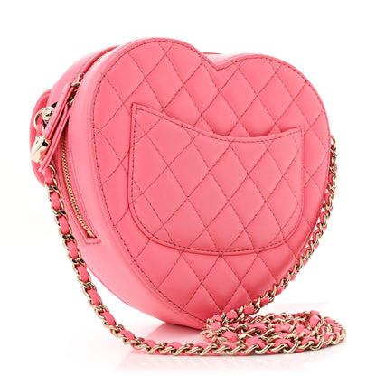 Chanel Lambskin Quilted CC In Love Heart Bag Pink 3 of 11