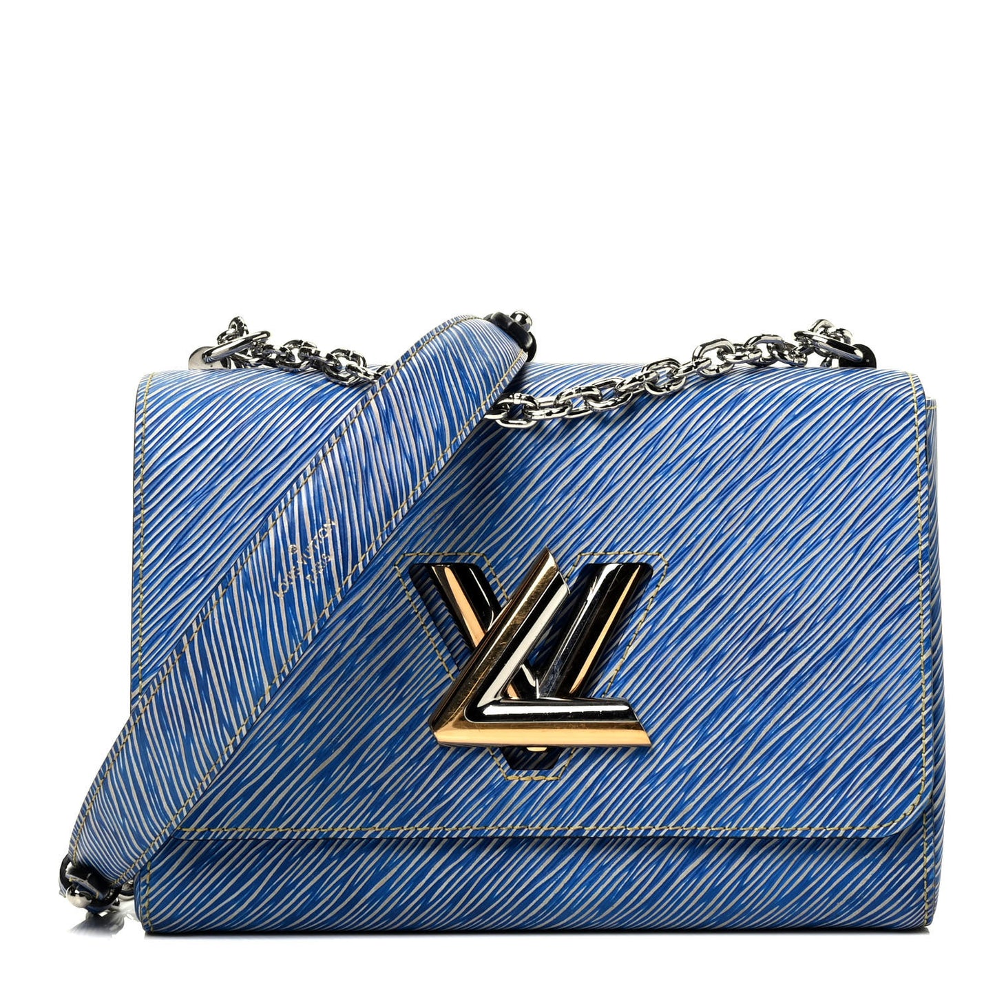 Epi Twist Shoulder Bag MM Denim Light
