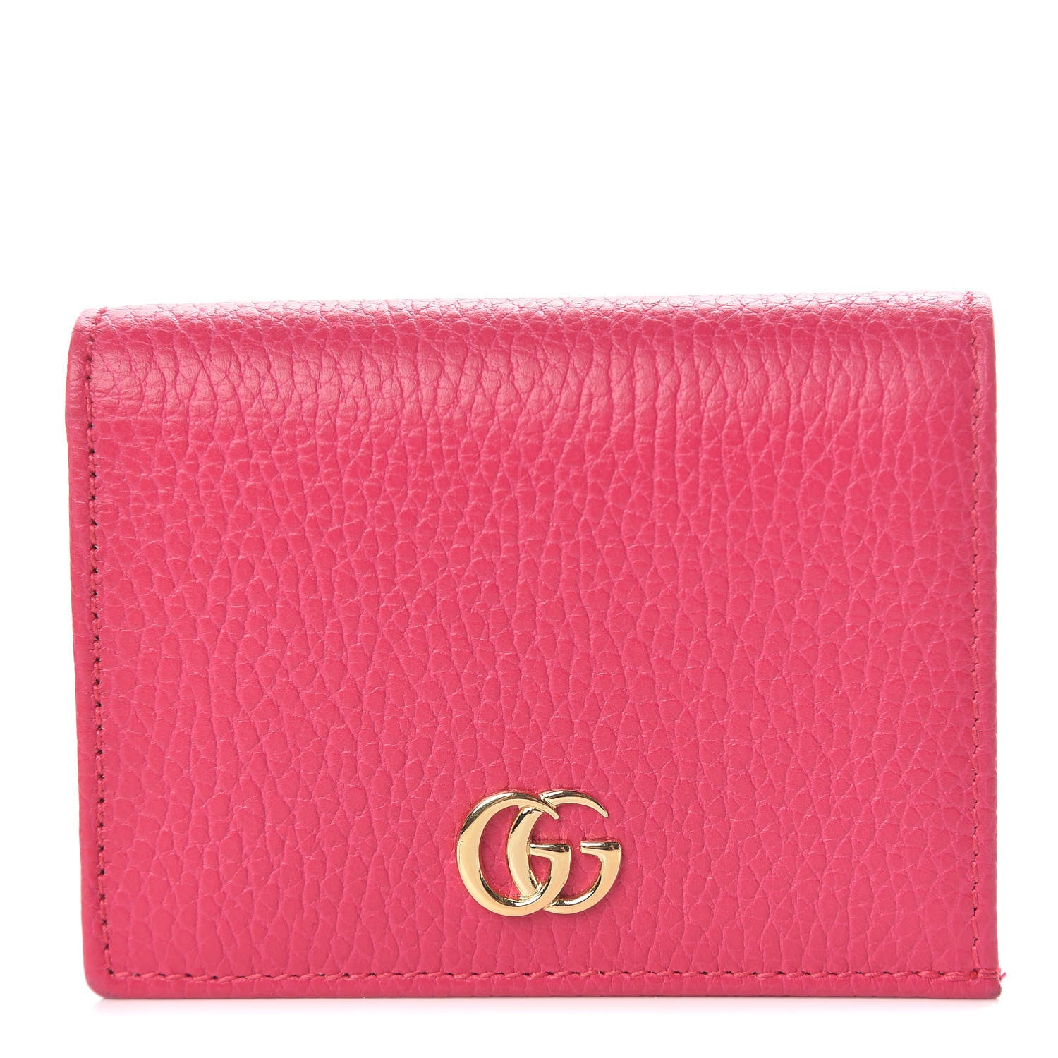 Gucci Dollar Calfskin GG Marmont Card Case Box Pink 1 of 8
