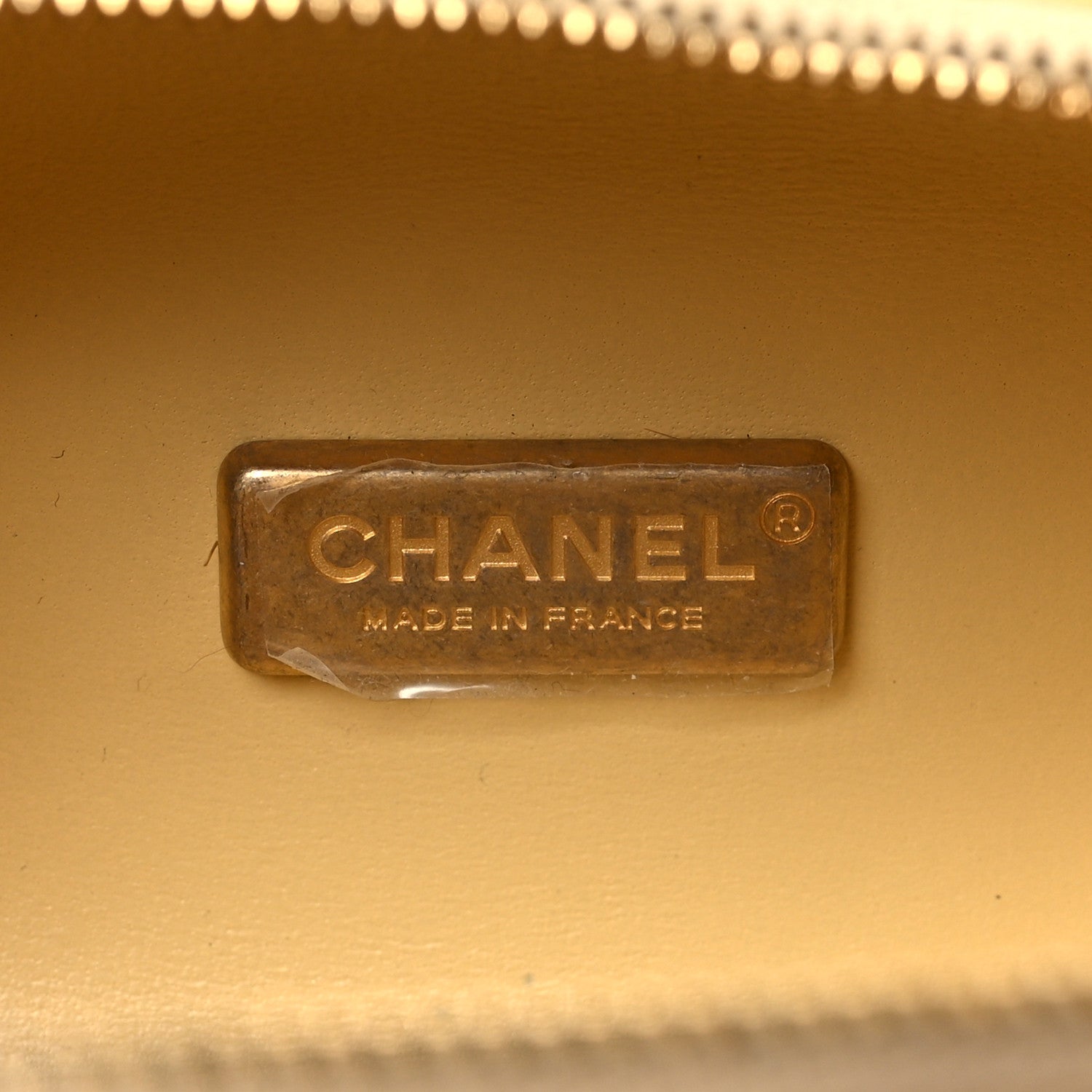 Chanel Lambskin Quilted CC Bubble Vanity Case With Chain Light Yellow 6 of 10