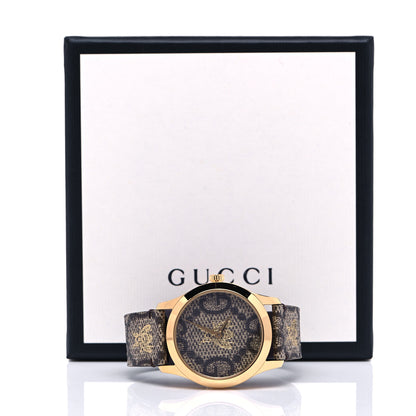 Gucci Stainless Steel Canvas 38mm G-Timeless GG Supreme Bee Quartz Watch Brown 7 of 7