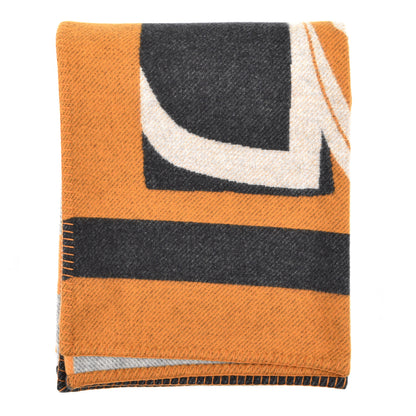 Hermes Wool Cashmere Brandebourgs Blanket Ambre Anthracite 1 of 3