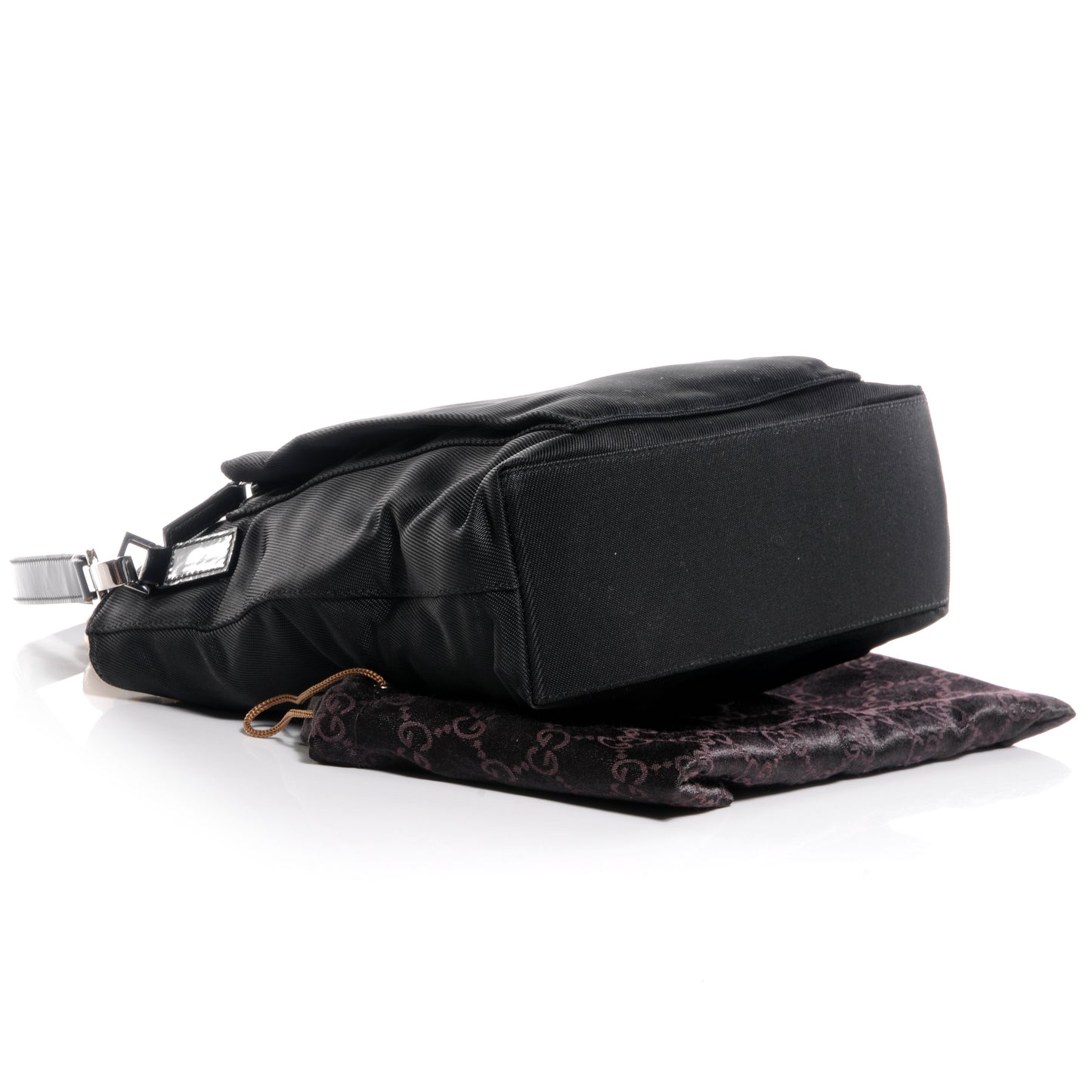 Nylon Bamboo Top Handle Tote Black