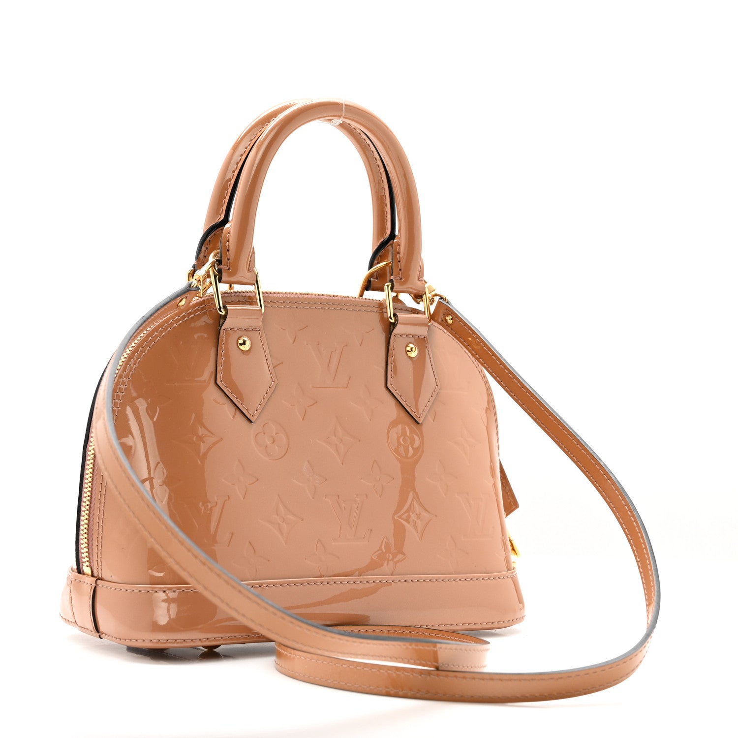 Louis Vuitton Vernis Alma BB Rose Velours 3 of 15