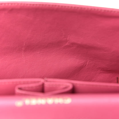 Chanel Lambskin Quilted Jumbo Double Flap Dark Pink 8 of 14