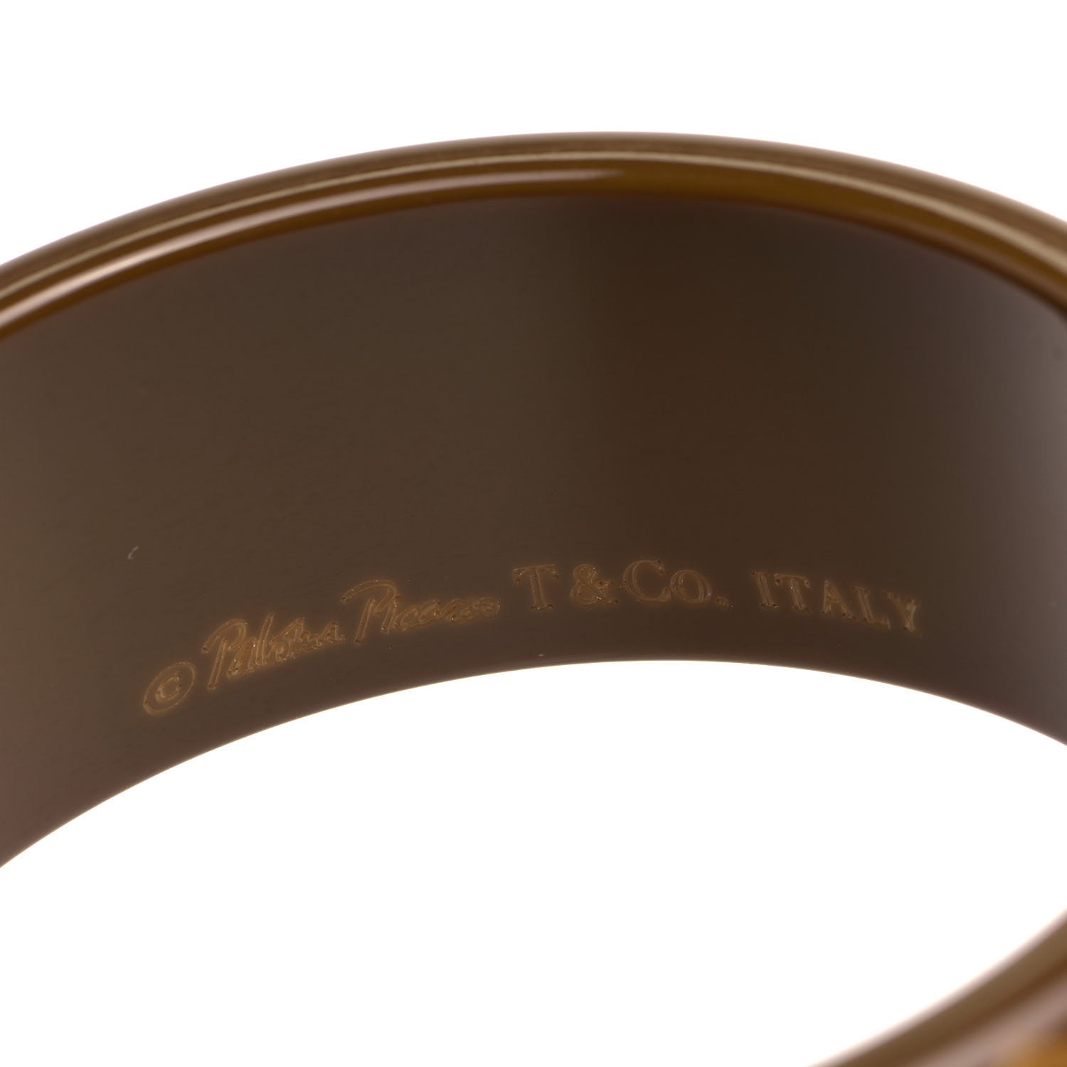 Tiffany Resin Paloma Picasso Zellige Bangle Bracelet Olive Green 4 of 4