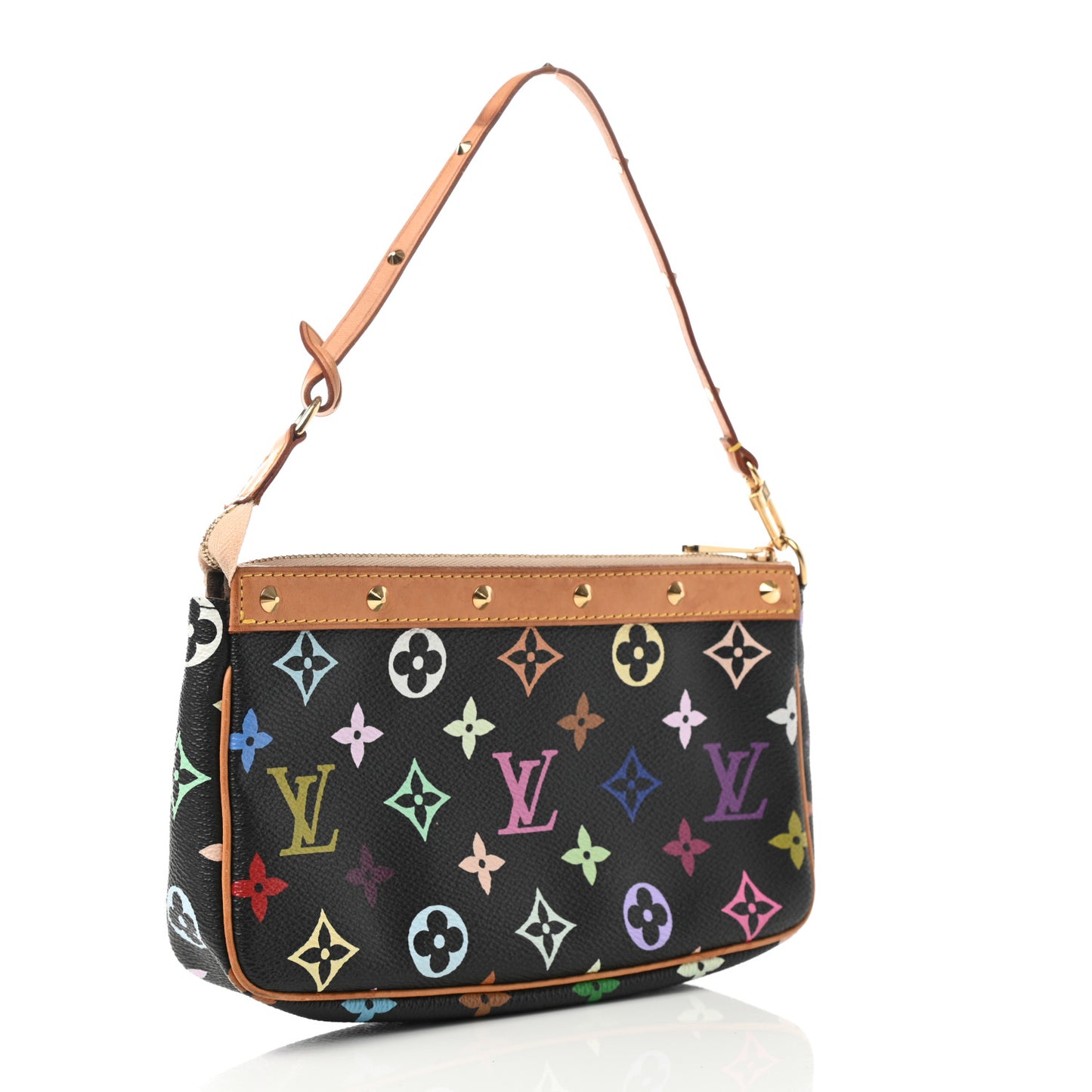 Monogram Multicolor Pochette Accessories Black
