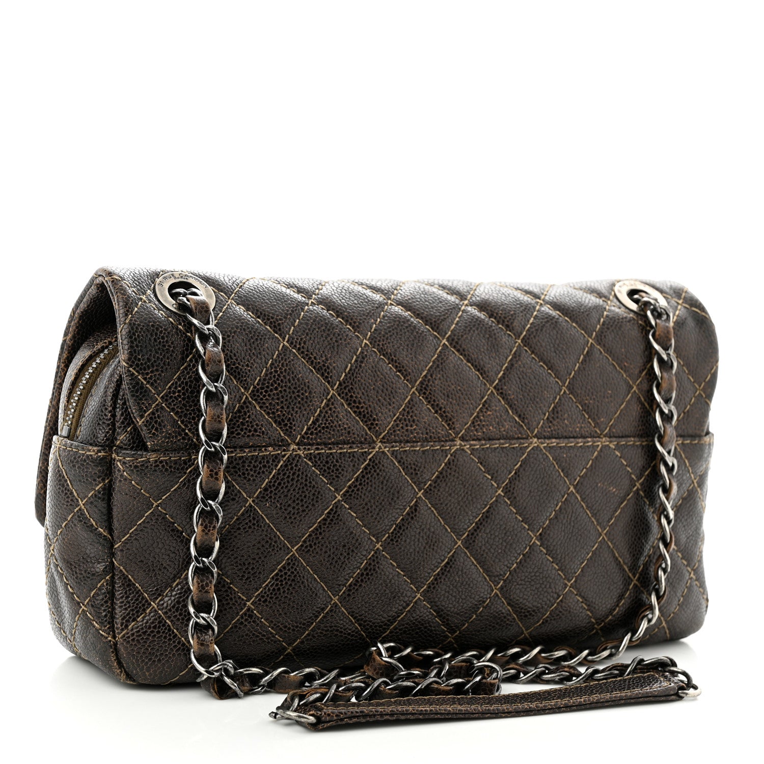 Chanel Iridescent Caviar Quilted Small Chic Flap Brown 3 of 12