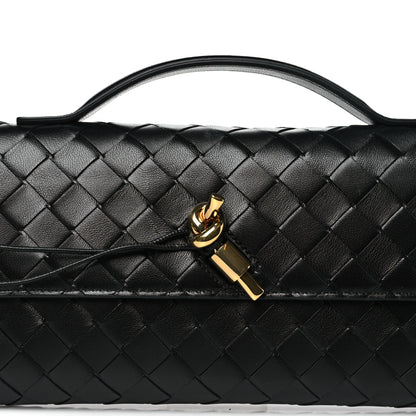 Bottega Veneta Nappa Intrecciato Long Andiamo Top Handle Clutch Black 8 of 10