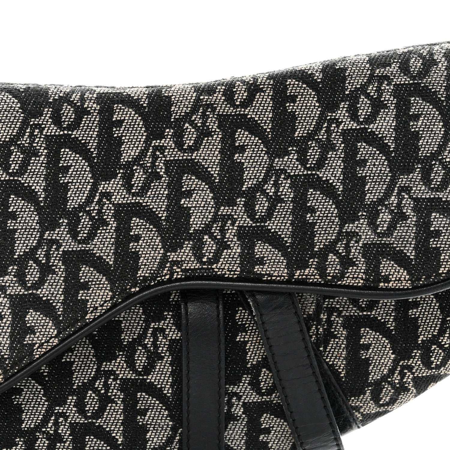 Christian Dior Monogram Saddle Bag Black 8 of 15