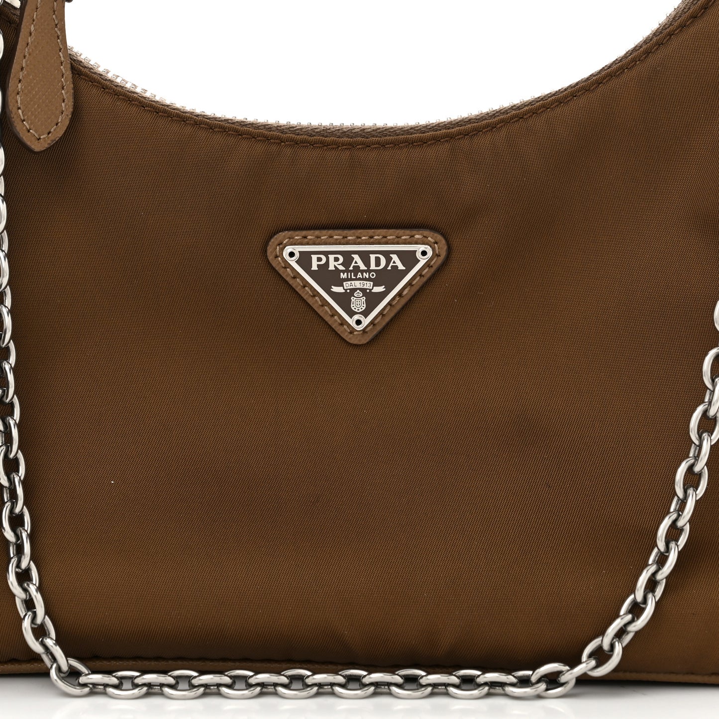Tessuto Nylon Saffiano Re-Edition 2005 Shoulder Bag Cacao