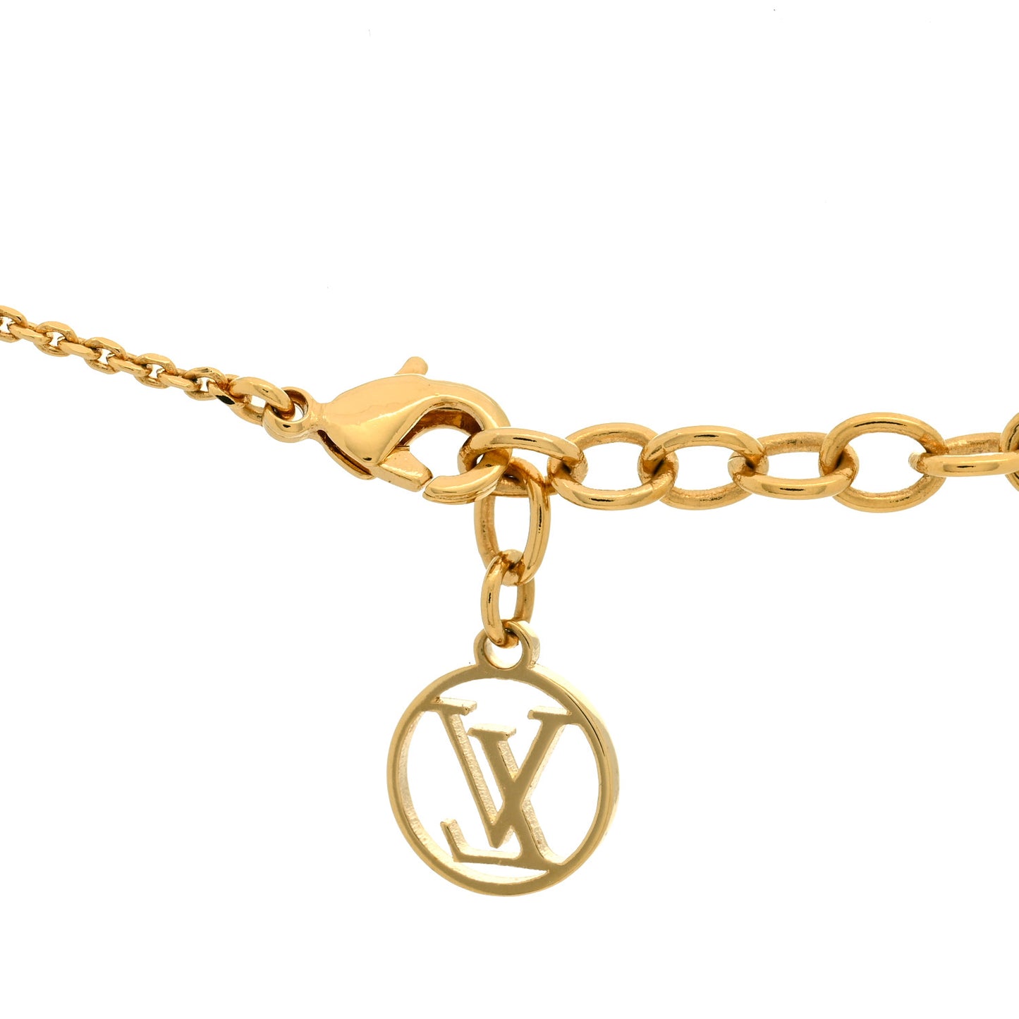 LV And Me Letter V Necklace Gold