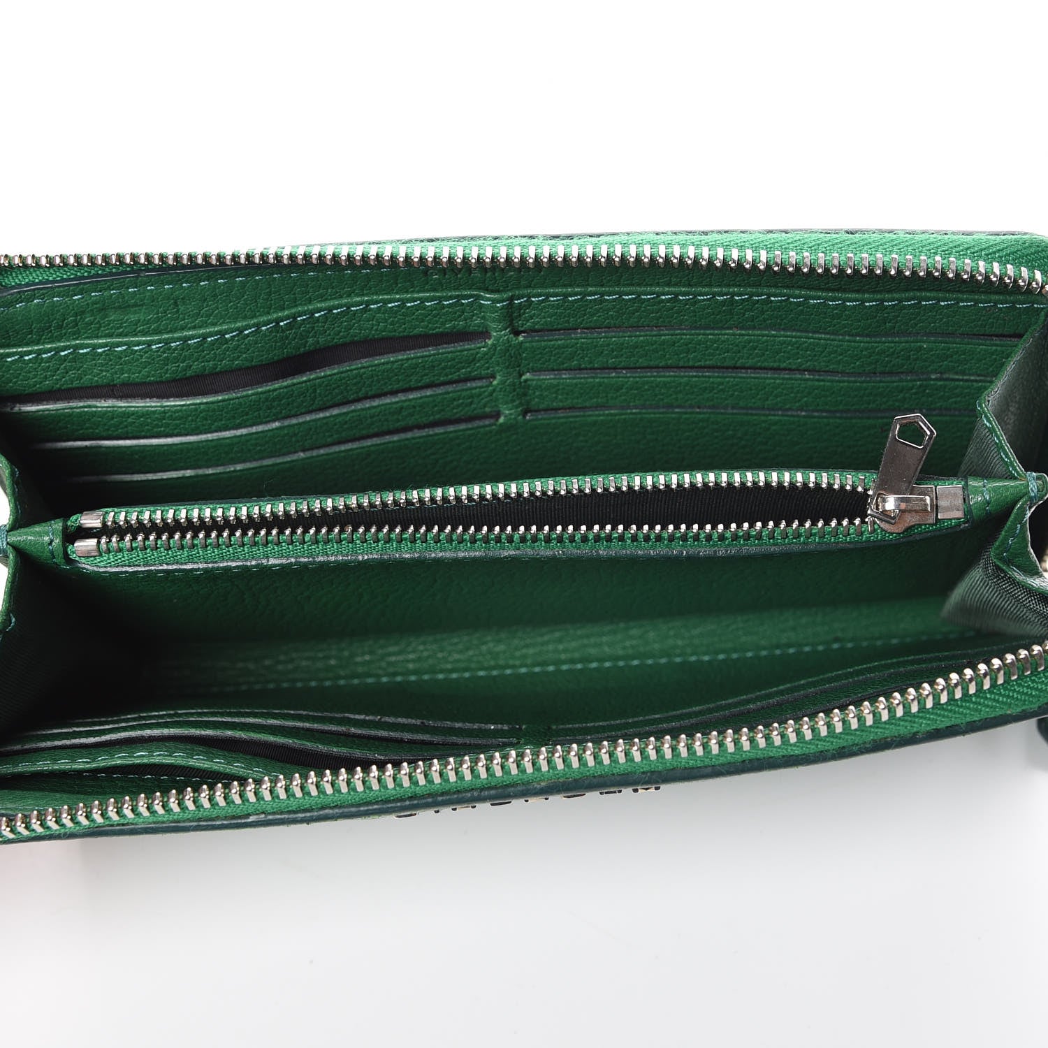 Givenchy Sugar Goatskin Pandora Half Zip Long Wallet Green 7 of 11