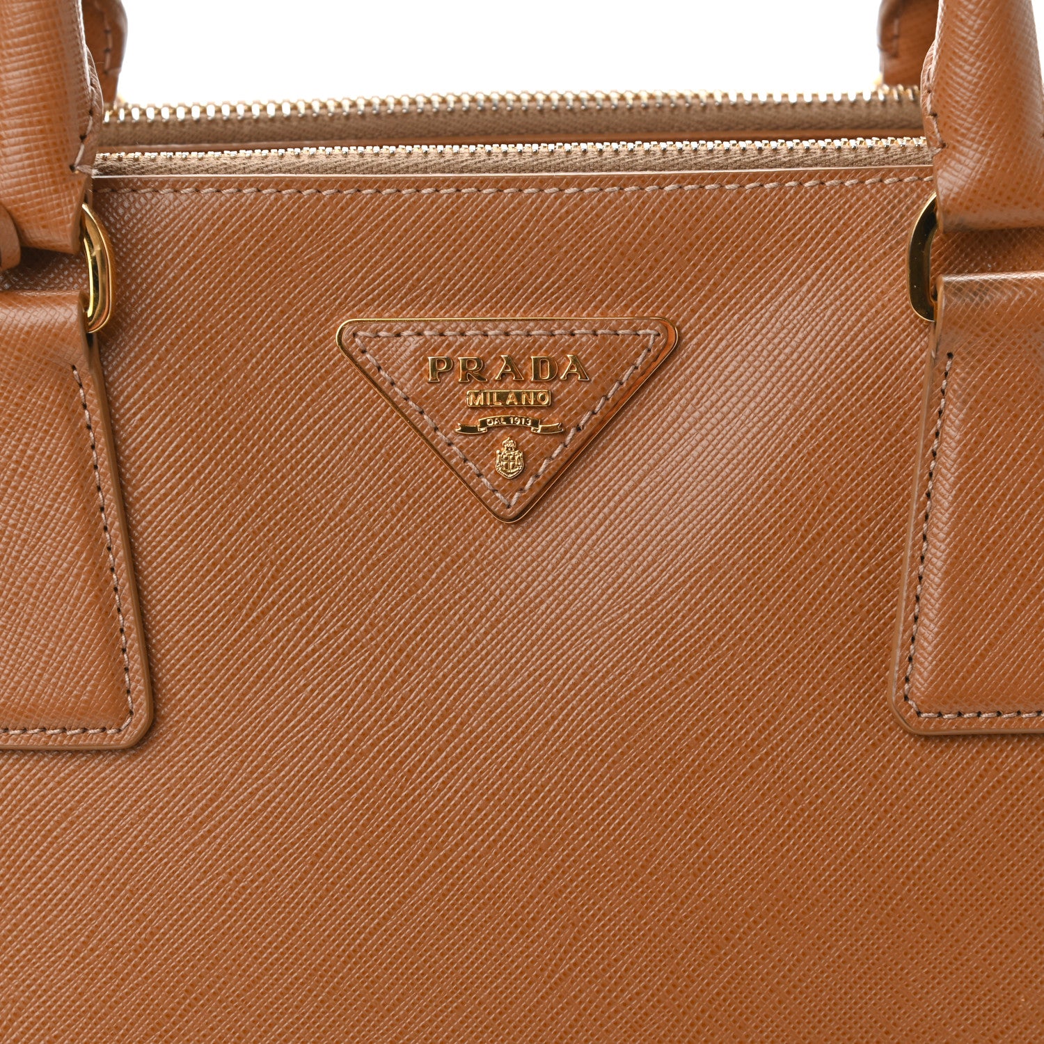 Prada Saffiano Medium Galleria Double Zip Tote Caramel 8 of 10