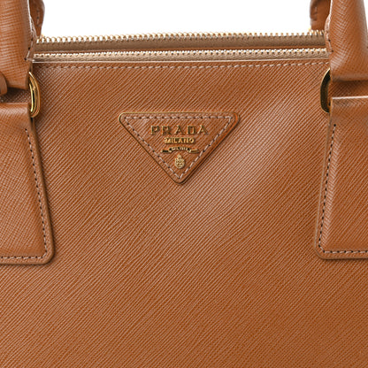 Prada Saffiano Medium Galleria Double Zip Tote Caramel 8 of 10