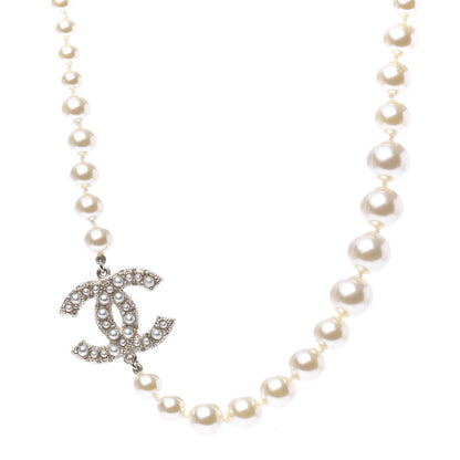 Chanel Graduated Pearl CC Short Necklace Gold 1 of 5