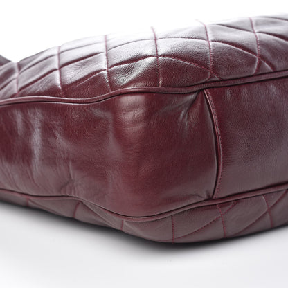 Chanel Lambskin Quilted Tote Burgundy 8 of 9