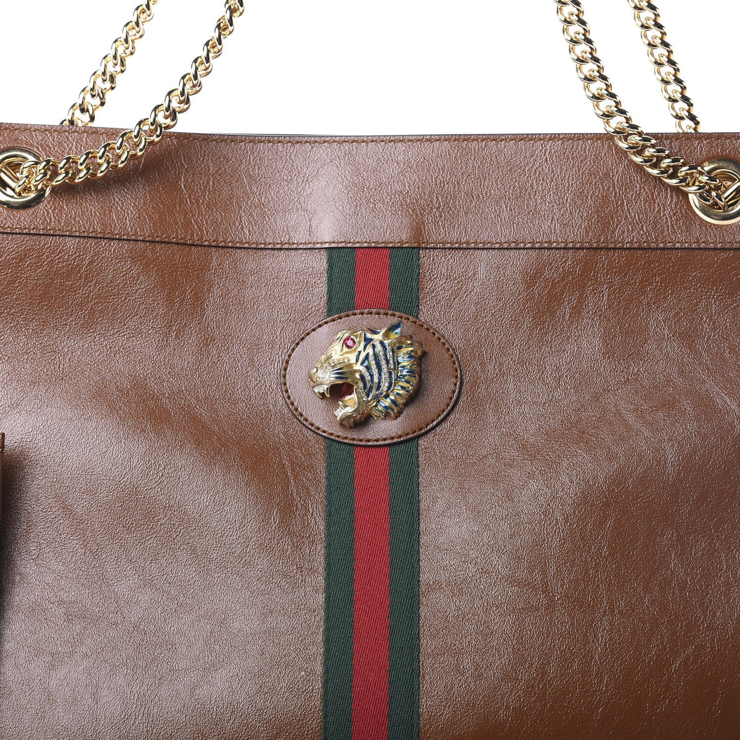 Calfskin Large Rajah Chain Tote Cuir