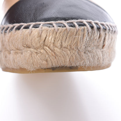 Chanel Lambskin CC Espadrilles 41 Beige Black 12 of 12