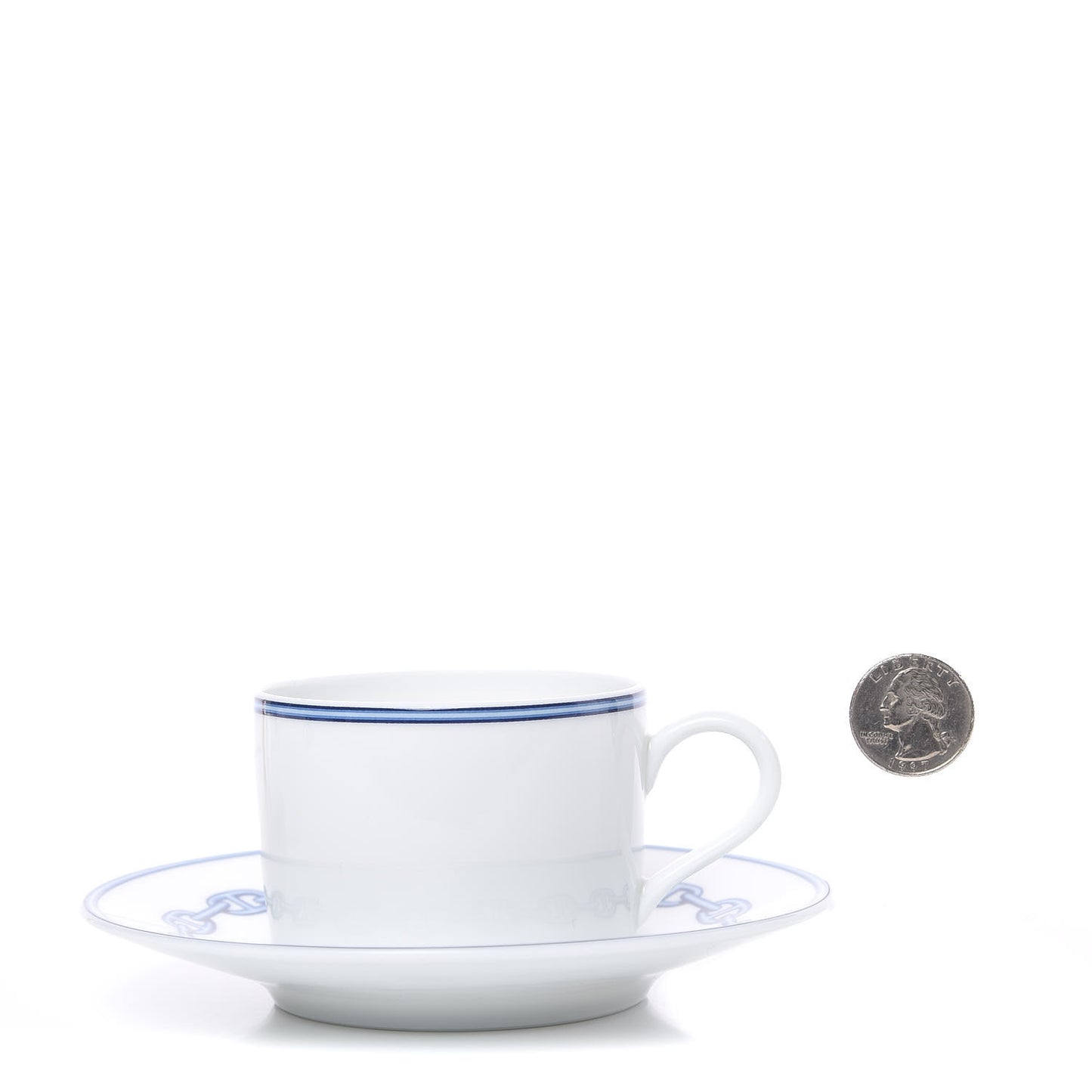 Porcelain Chaine d'Ancre Tea Cup And Saucer Set Of 2