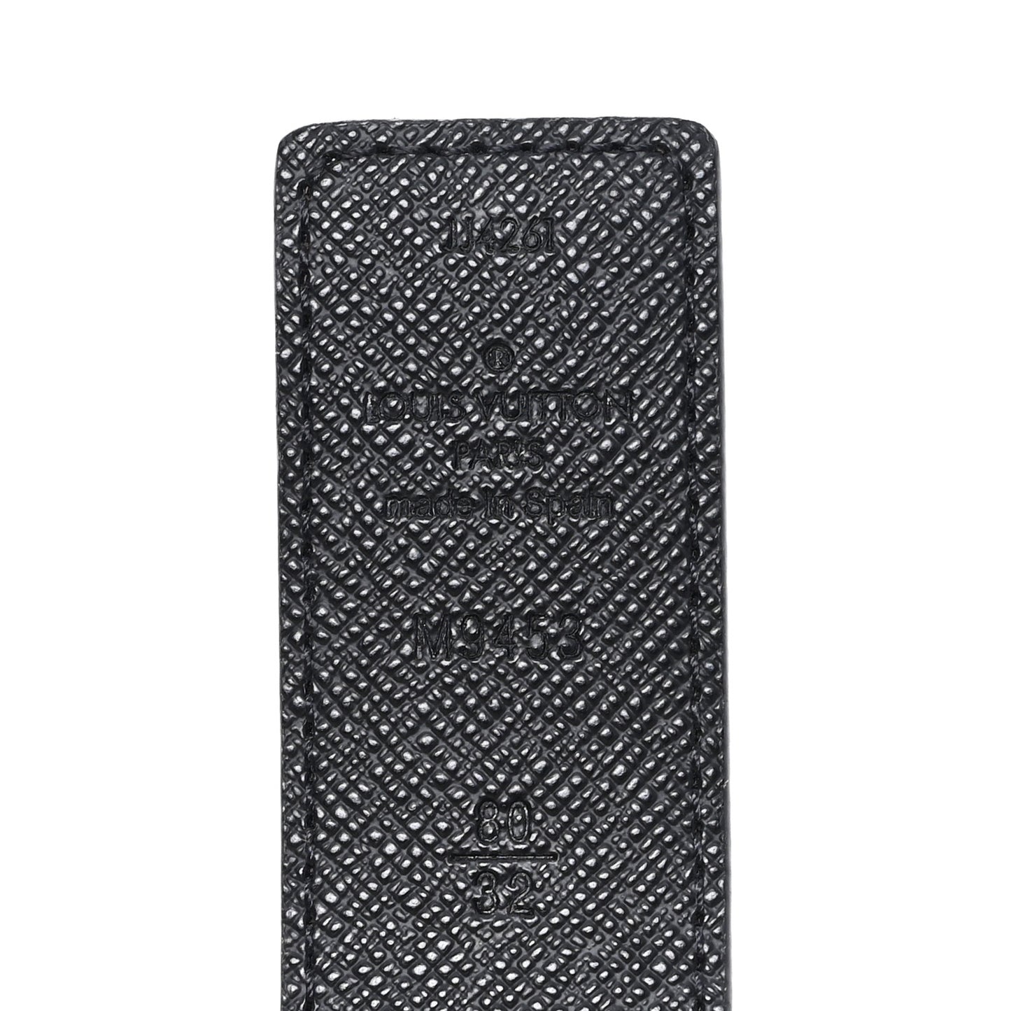 Calfskin Monogram 30mm LV Initiales Reversible 80 32 Belt  Black