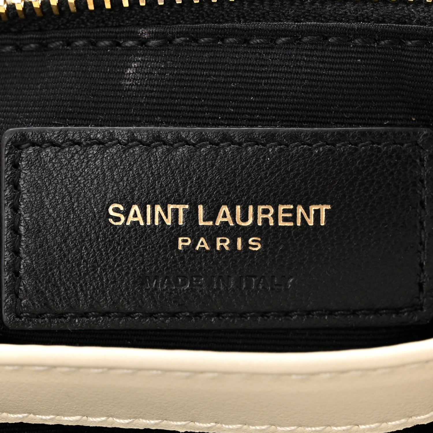 Saint Laurent Calfskin Y Quilted Monogram Toy Loulou Crossbody Bag Crema Soft 6 of 11