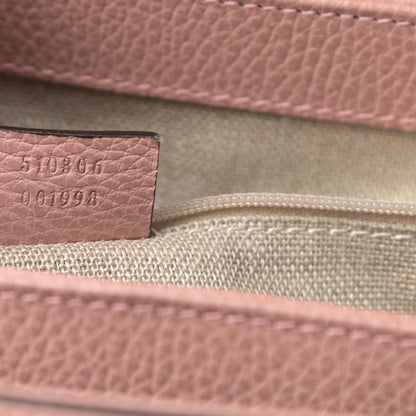 Gucci Dollar Calfskin Medium Interlocking G Top Handle Shoulder Bag Soft Pink 7 of 11