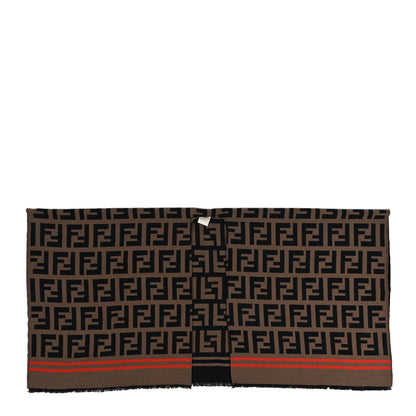 Fendi Wool Silk FF Poncho Black 1 of 3