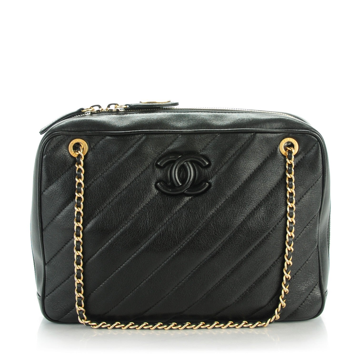 Chanel Lambskin Quilted Coco Vintage Camera Case Black 1 of 7