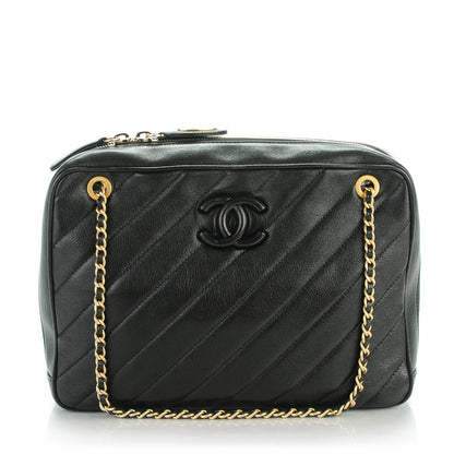 Chanel Lambskin Quilted Coco Vintage Camera Case Black 1 of 7